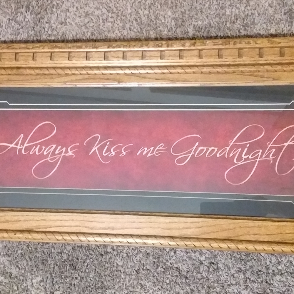 Wall hanging "Kiss me goodnight"